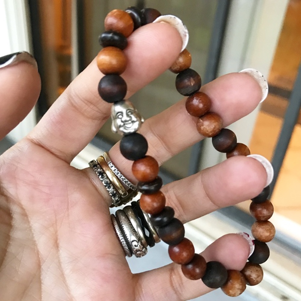 π΄SALE ! Mix Wood beads buddha beaded bracelet - Picture 4 of 8